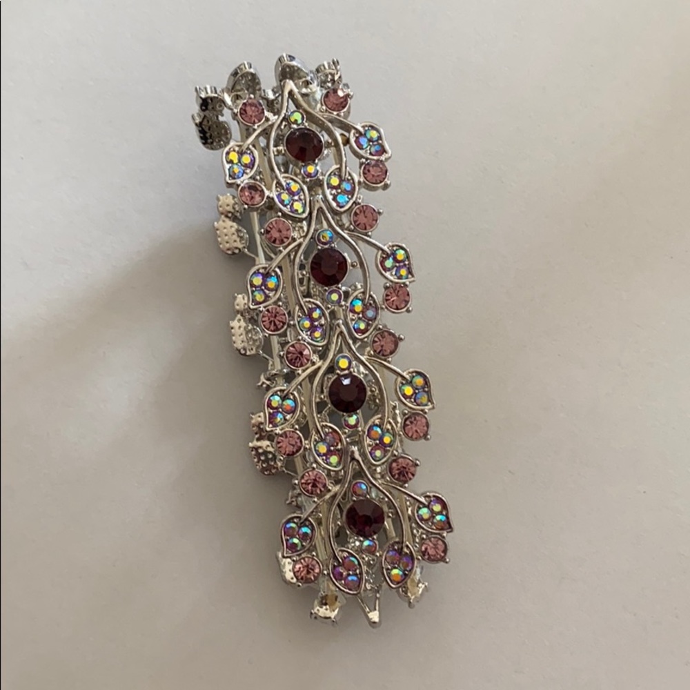Ornate multi-gem rhinestone elastic bracelet